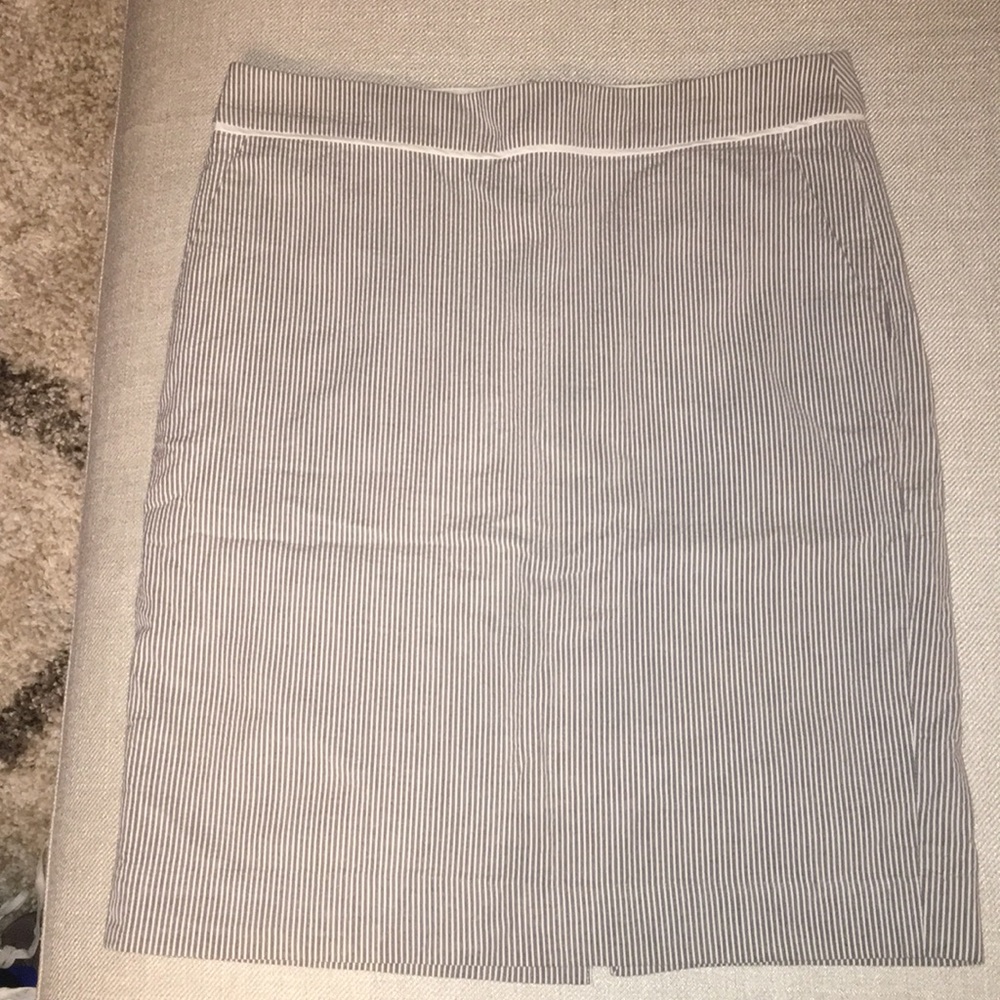 Blue and white stripes spring Pencil Skirt.